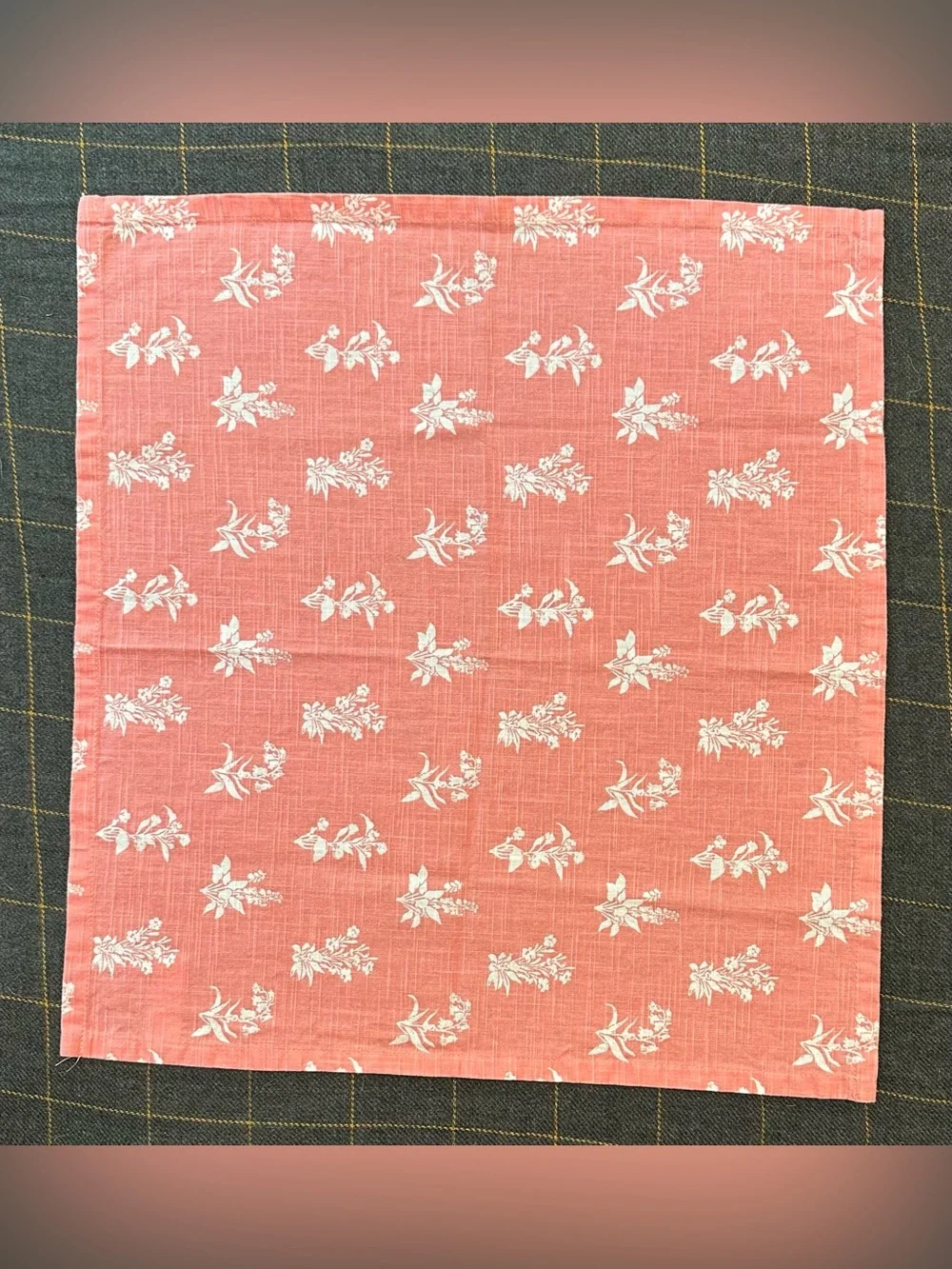 8 Brand New cloth napkins • pink and white floral • 100% cotton